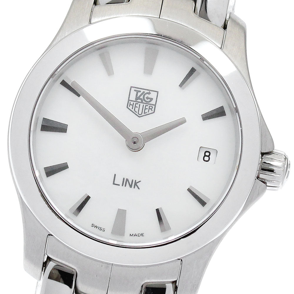 TAG HEUER Link WJF1410 Date White shell Dial Quartz Ladies Watch_888847