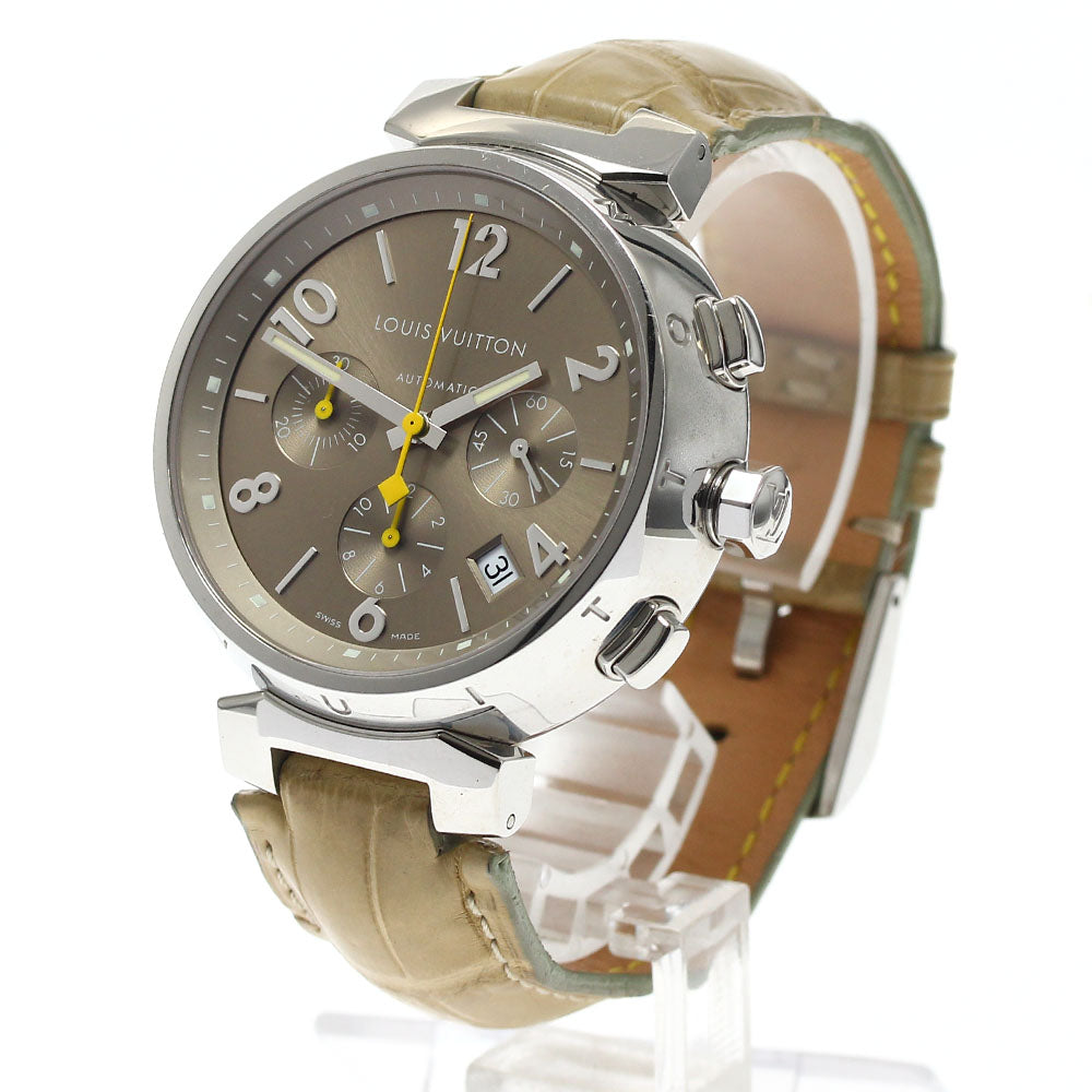 LOUIS VUITTON Tambour Q1122 Chronograph Brown Dial Automatic Men's Watch_888853