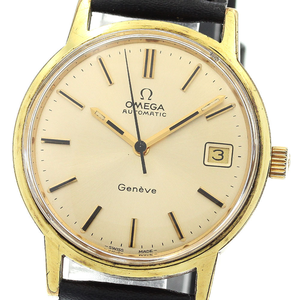 OMEGA Geneve 166.0163 Cal.1012 Date gold Dial Men's Watch_888888