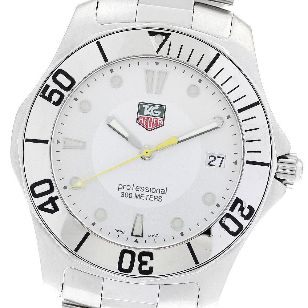 TAG HEUER Aqua racer WAB1111 Date Silver Dial Quartz Men's Watch_888907