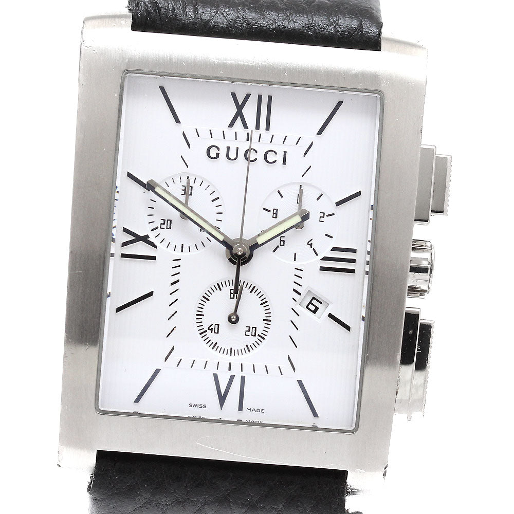 GUCCI Chrono 8600M YA086310 Chronograph white Dial Quartz Men's Watch_888915