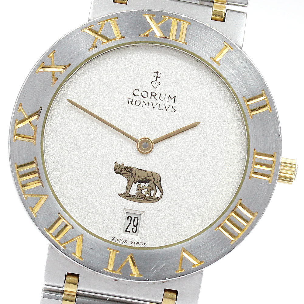 CORUM Romulus 43.903.21V48 Date Silver Dial Quartz Men's Watch_888933