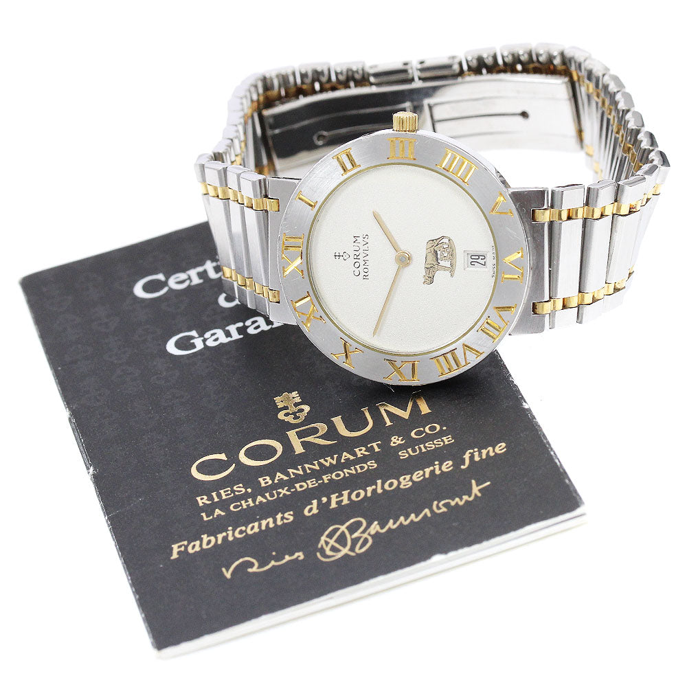 CORUM Romulus 43.903.21V48 Date Silver Dial Quartz Men's Watch_888933