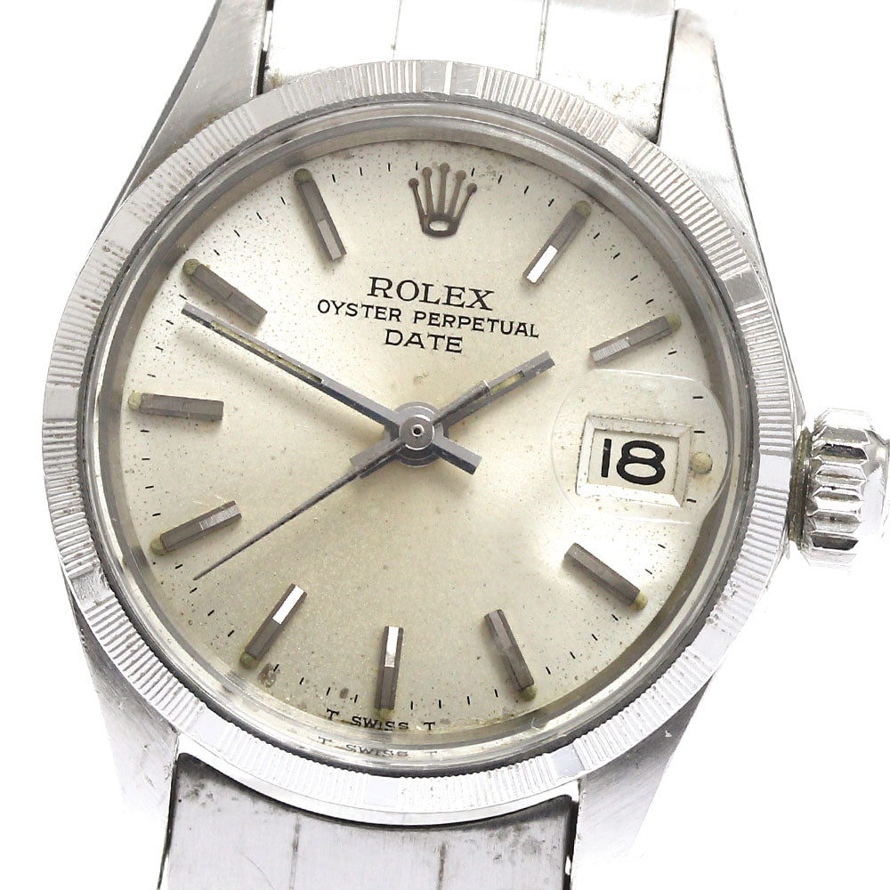 ROLEX Oyster Perpetual Date 6519 cal.1161 Silver Dial Automatic Ladies_888943