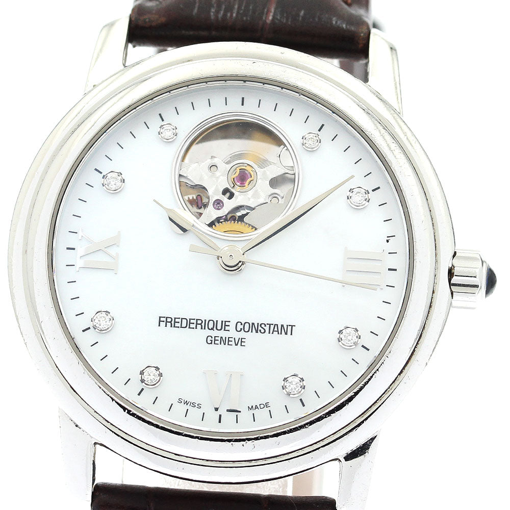 FREDERIQUE CONSTANT Heartbeat FC-303/310X2P4/5/6 Diamond bezel 8P diamond White shell Dial Automatic Ladies Watch_888949