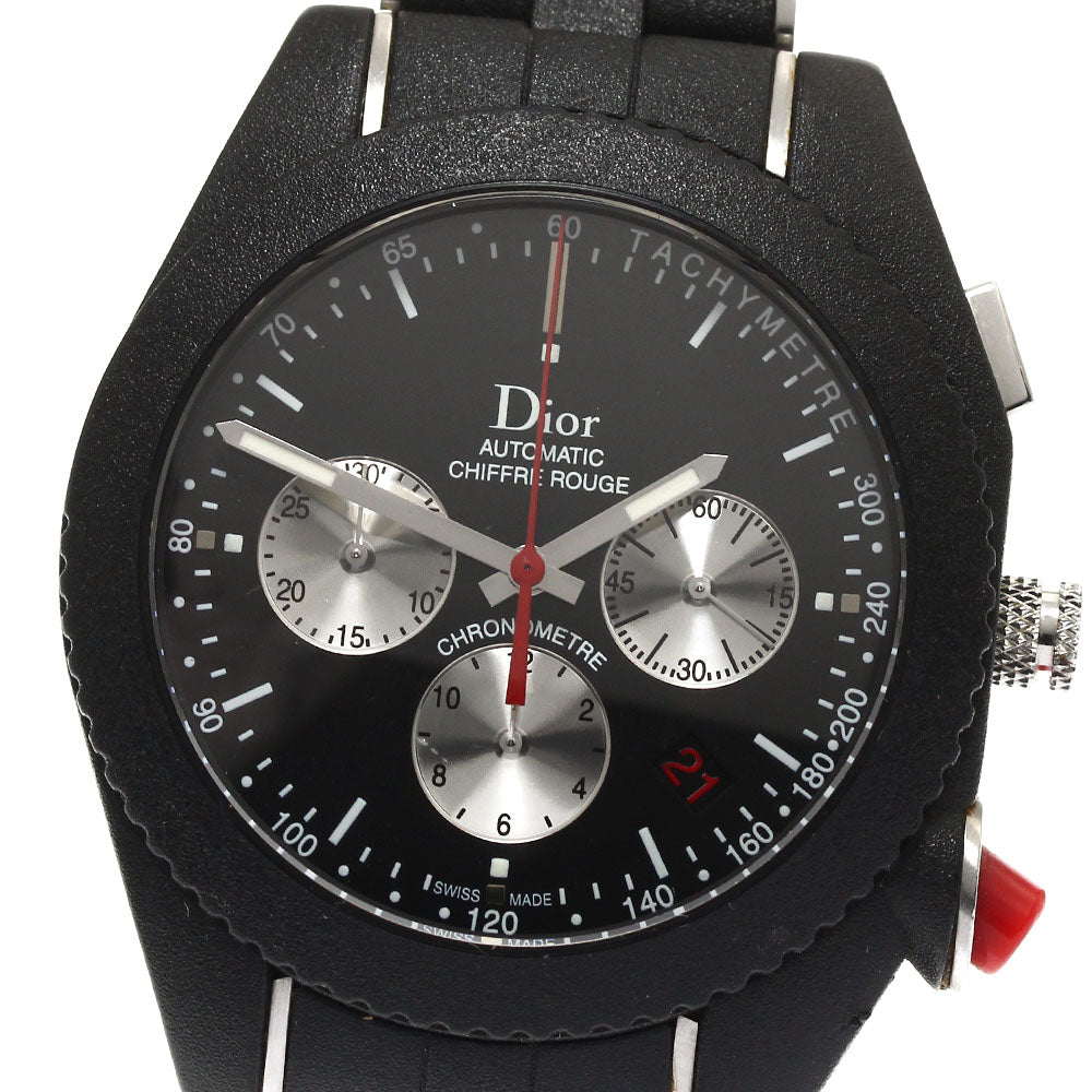 Dior Dior Chiffle Rouge Chrono Black Time CD084840 Automatic Men's Wat ...