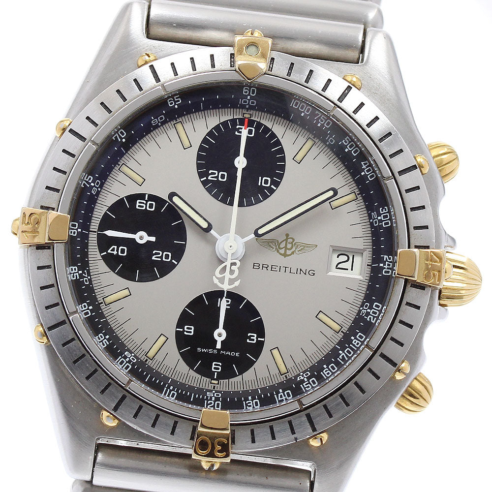 BREITLING Chronomat 81950 Date Gray / black Dial Automatic Men's Watch_889056