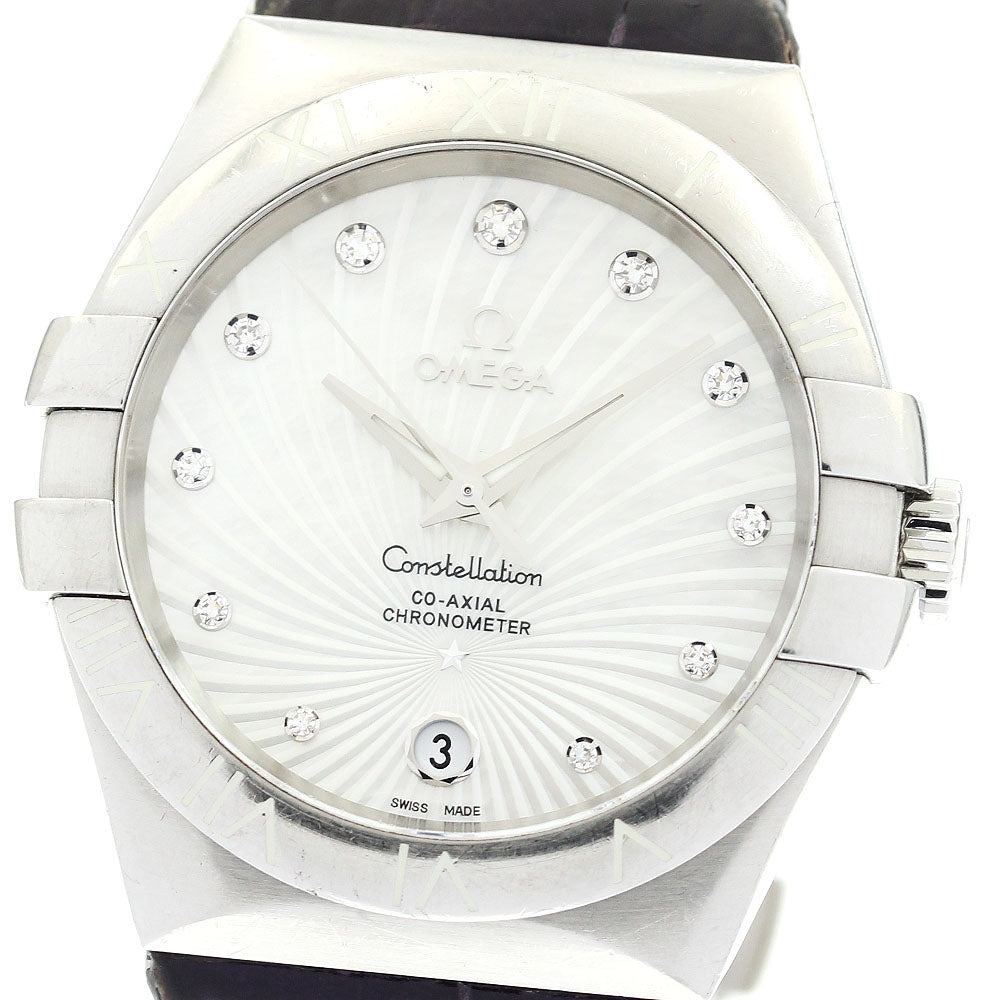 OMEGA Constellation 123.13.35.20.55.001 11P diamond White shell Dial Automatic Ladies Watch_889071