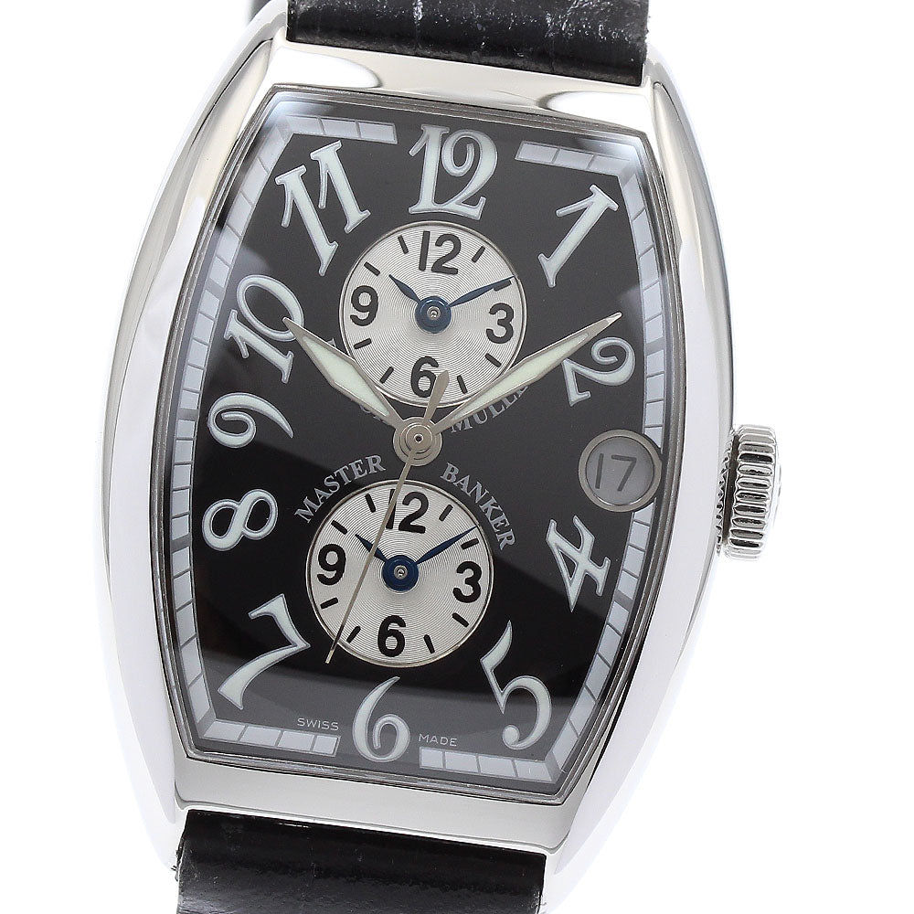 FRANCK MULLER Tonneau Curvex Master Bunker 5850MB Date Black / Silver Dial Automatic Men's Watch_889073