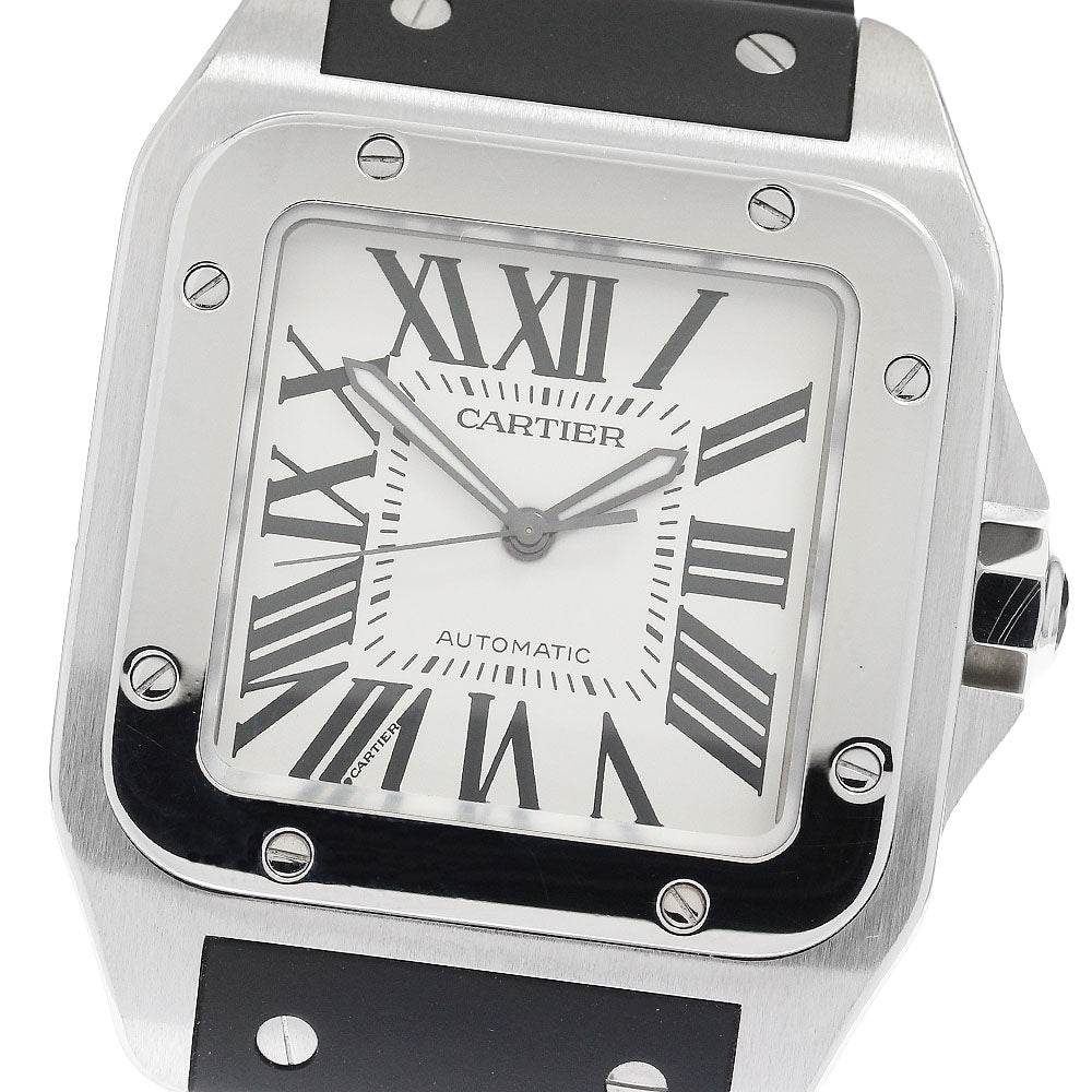CARTIER Santos 100LM W20073X8 Silver Dial Automatic Men's Watch_889089
