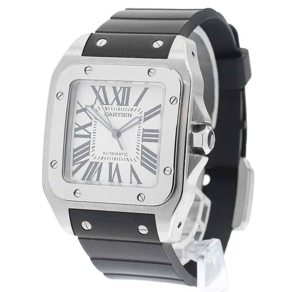 CARTIER Santos 100LM W20073X8 Silver Dial Automatic Men's Watch_889089