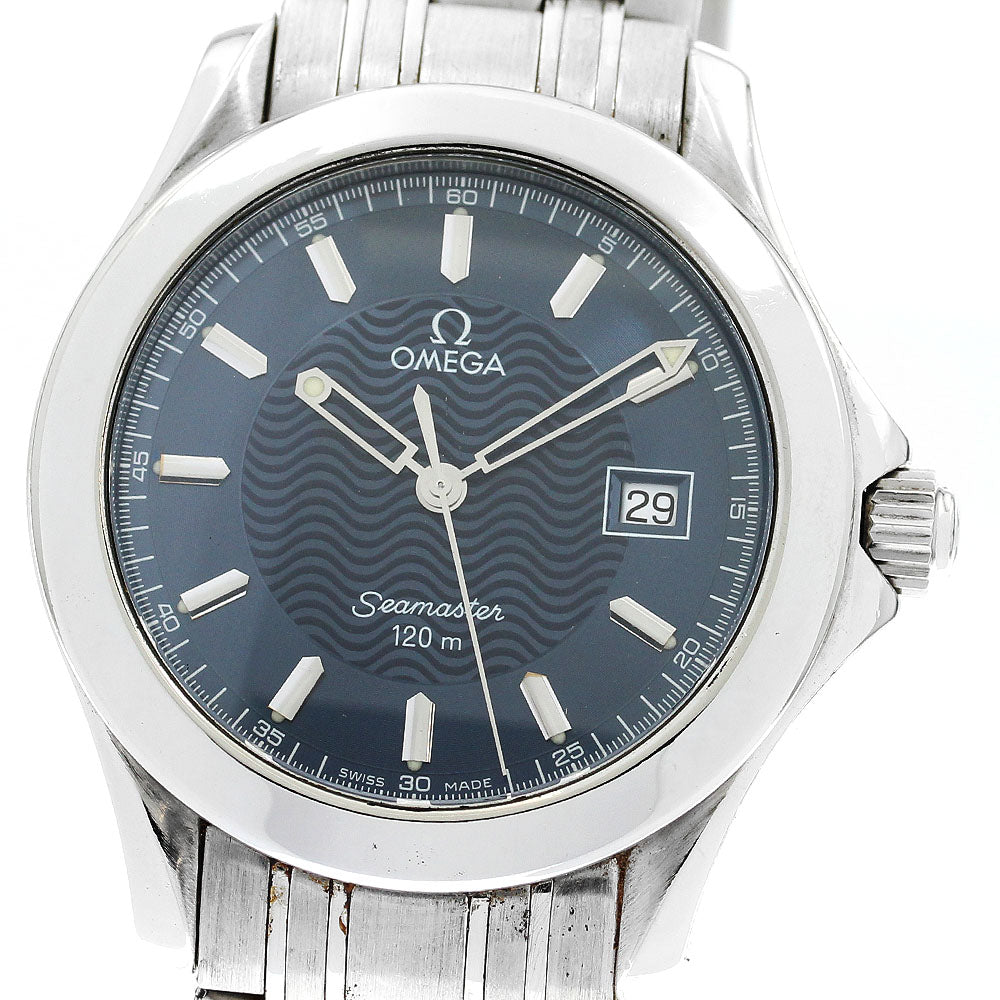 OMEGA Seamaster120 2511.81 Date Navy Dial Quartz Men's Watch_889107