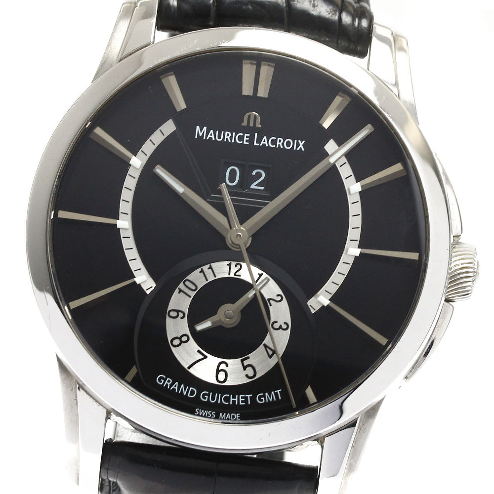 MAURICE LACROIX Pontus Grand Guichet PT6208 GMT black Dial Automatic Men's Watch_889110