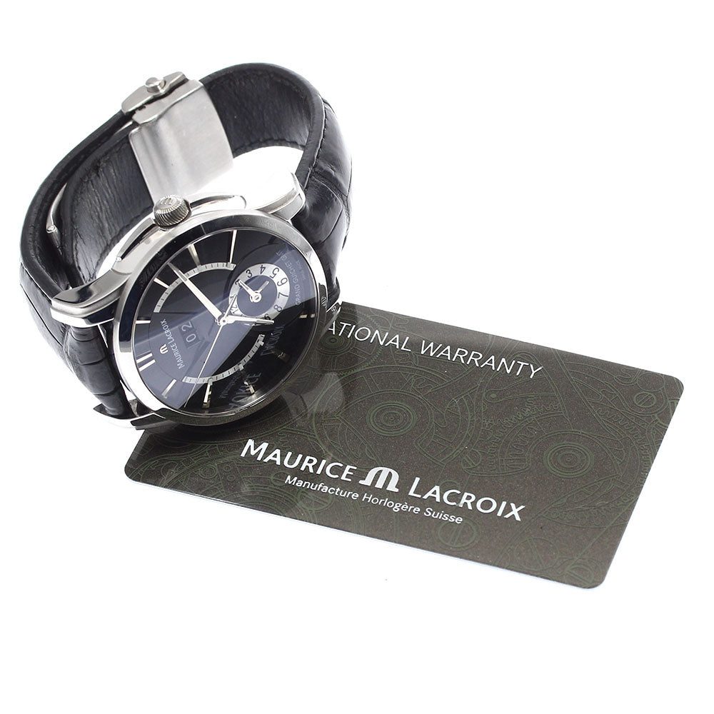 MAURICE LACROIX Pontus Grand Guichet PT6208 GMT black Dial Automatic Men's Watch_889110