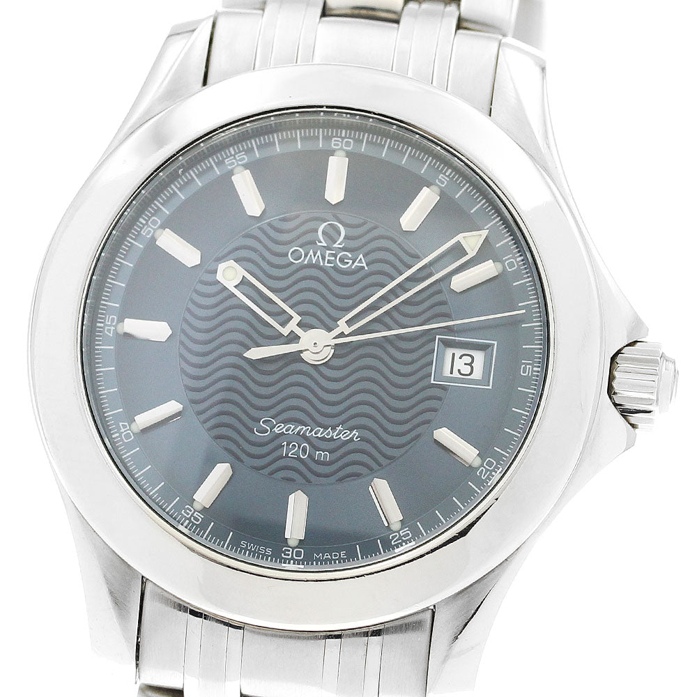 OMEGA Seamaster120 2511.81 Date Navy Dial Quartz Men's Watch_889121