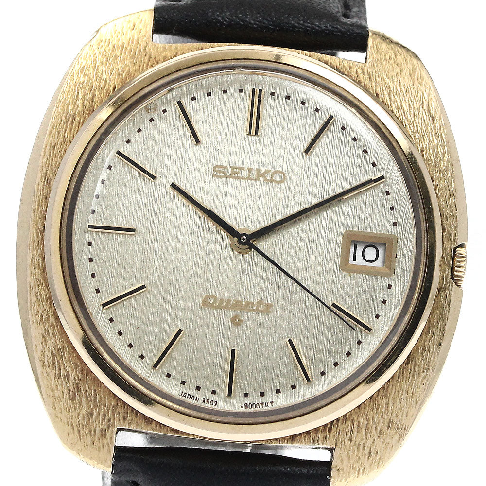 SEIKO Astron 35-9000 K18YG date gold Dial Quartz Men's Watch_889151