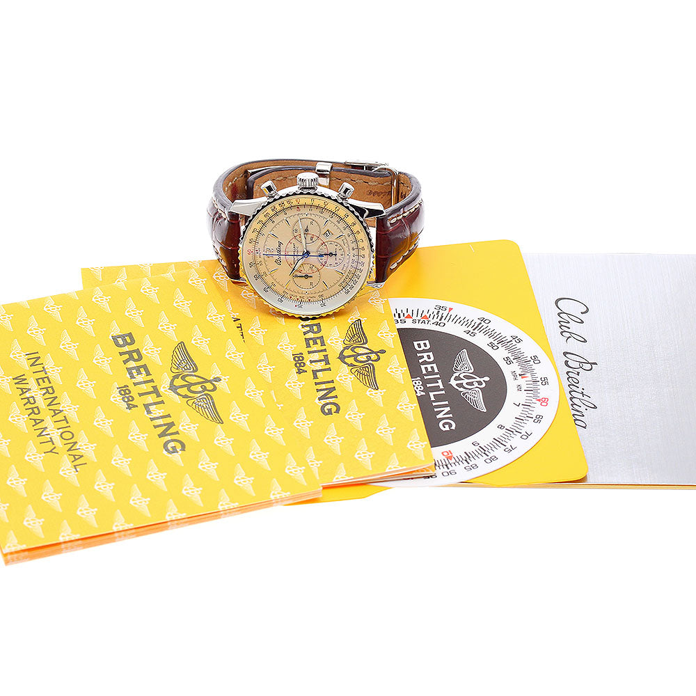 BREITLING Navitimer Montbrillant A41330 Date Chronograph Silver Dial Automatic Men's Watch_889156