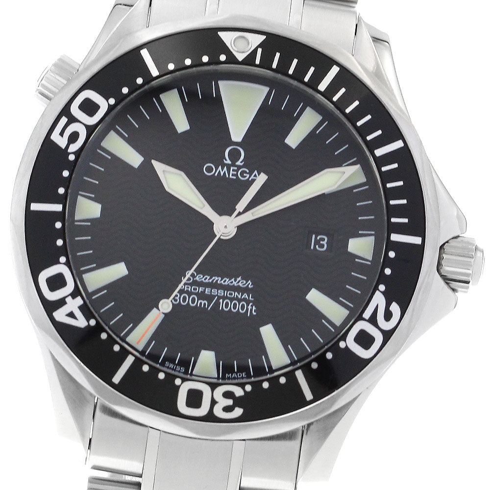 OMEGA Seamaster300 2264.50 Date black Dial Quartz Men's Watch_889216
