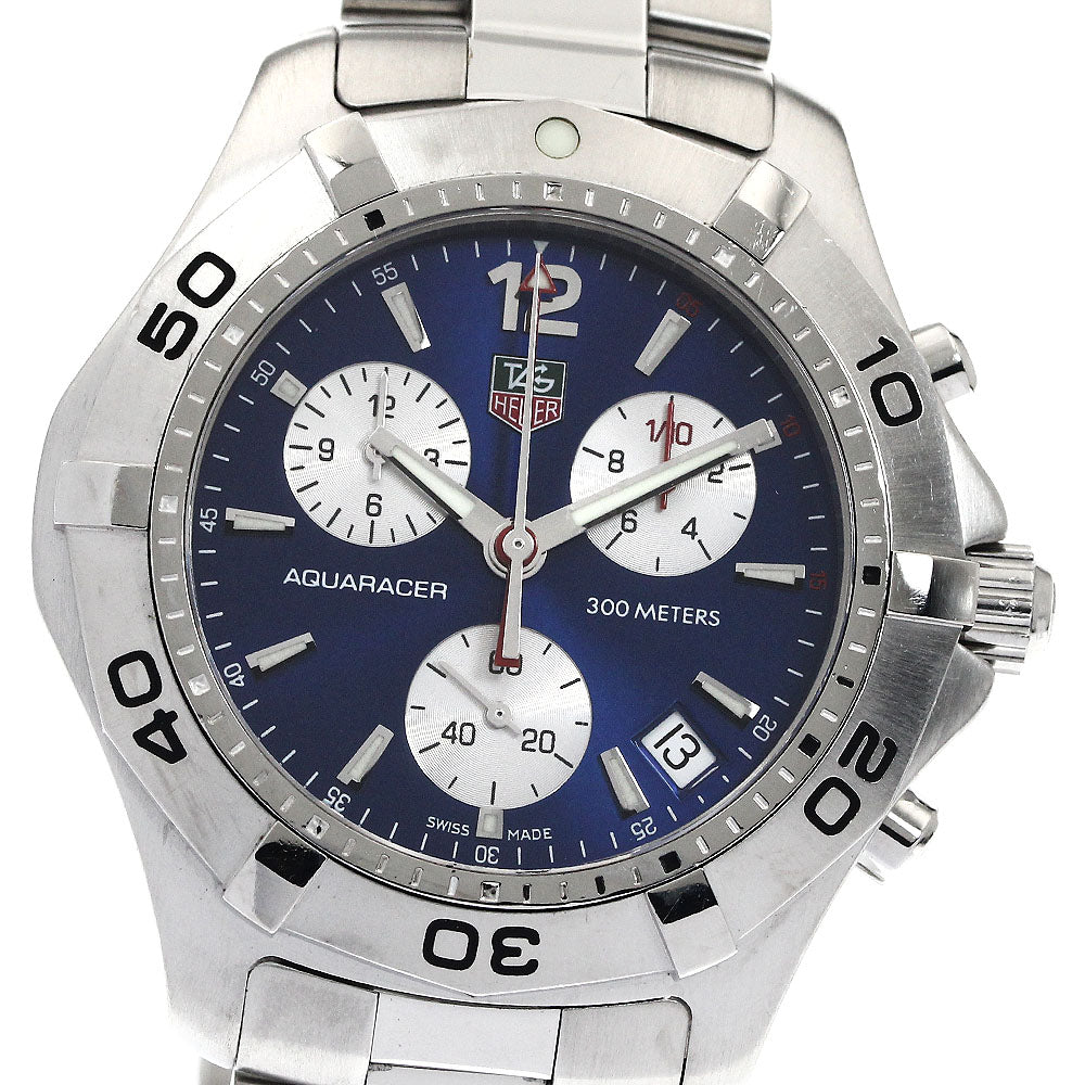 TAG HEUER Aqua racer CAF1112 Chronograph blue Dial Quartz Men's Watch_889217