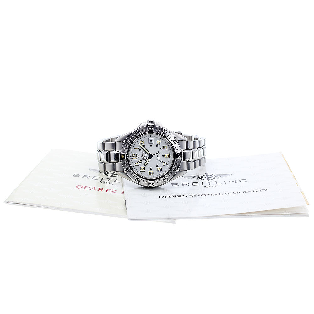 BREITLING Colt A57035 Date white Dial Quartz Men's Watch_889225