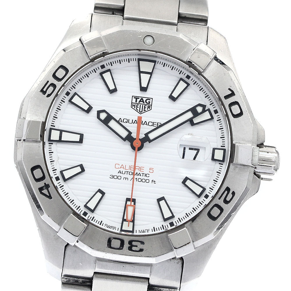 TAG HEUER Aqua racer WAY2013-0 Caliber 5 Date white Dial Automatic Men's_889241