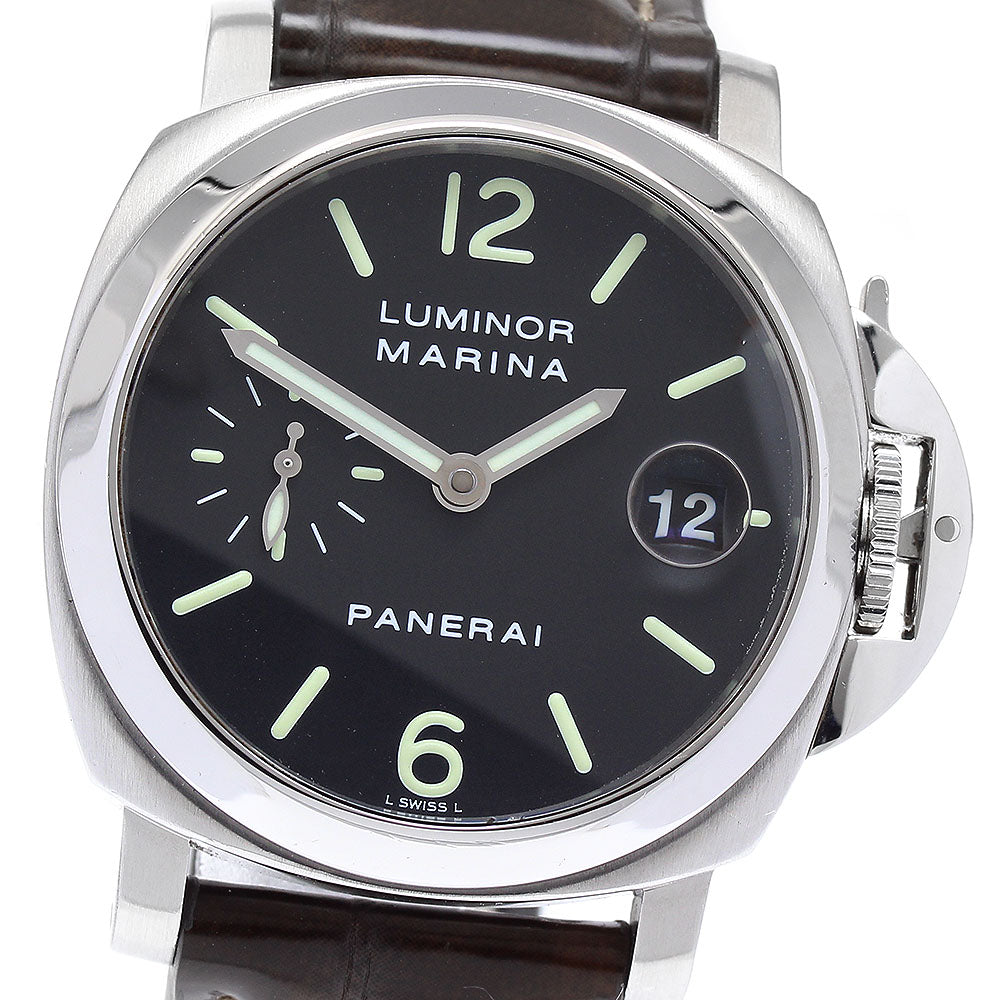 PANERAI Luminor Marina PAM00048 Small Second Date black Dial Automatic Men's Watch_889244