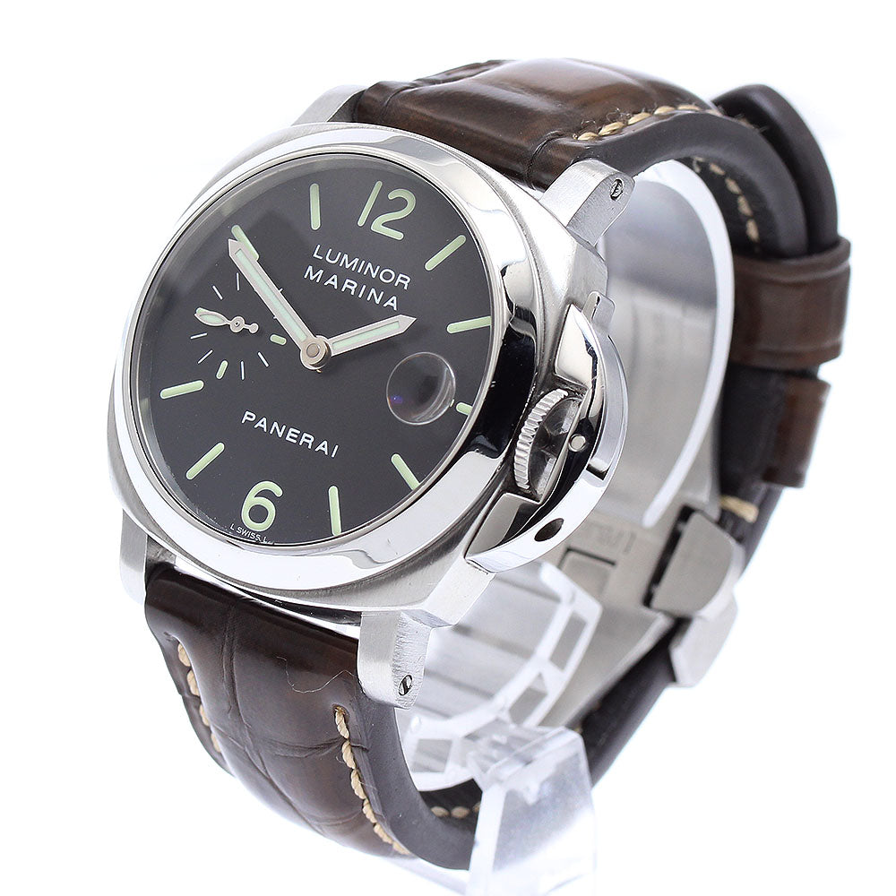 PANERAI Luminor Marina PAM00048 Small Second Date black Dial Automatic Men's Watch_889244