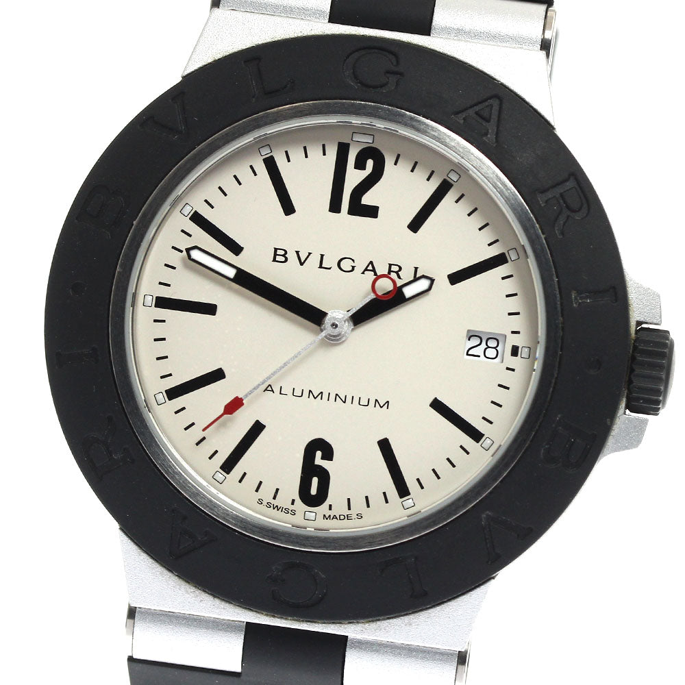 BVLGARI aluminum BB40AT Date Silver Dial Automatic Men's Watch_889252
