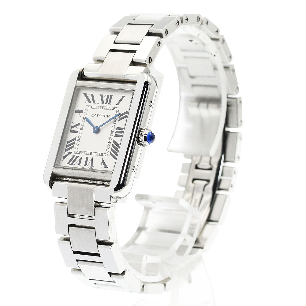 CARTIER Tank solo SM W5200013 Silver Dial Quartz Ladies Watch_889266