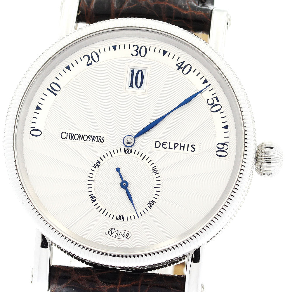 Chronoswiss Delphis CH1423 Jumping Hour Retrograde Silver Dial Automatic Men's Watch_889267