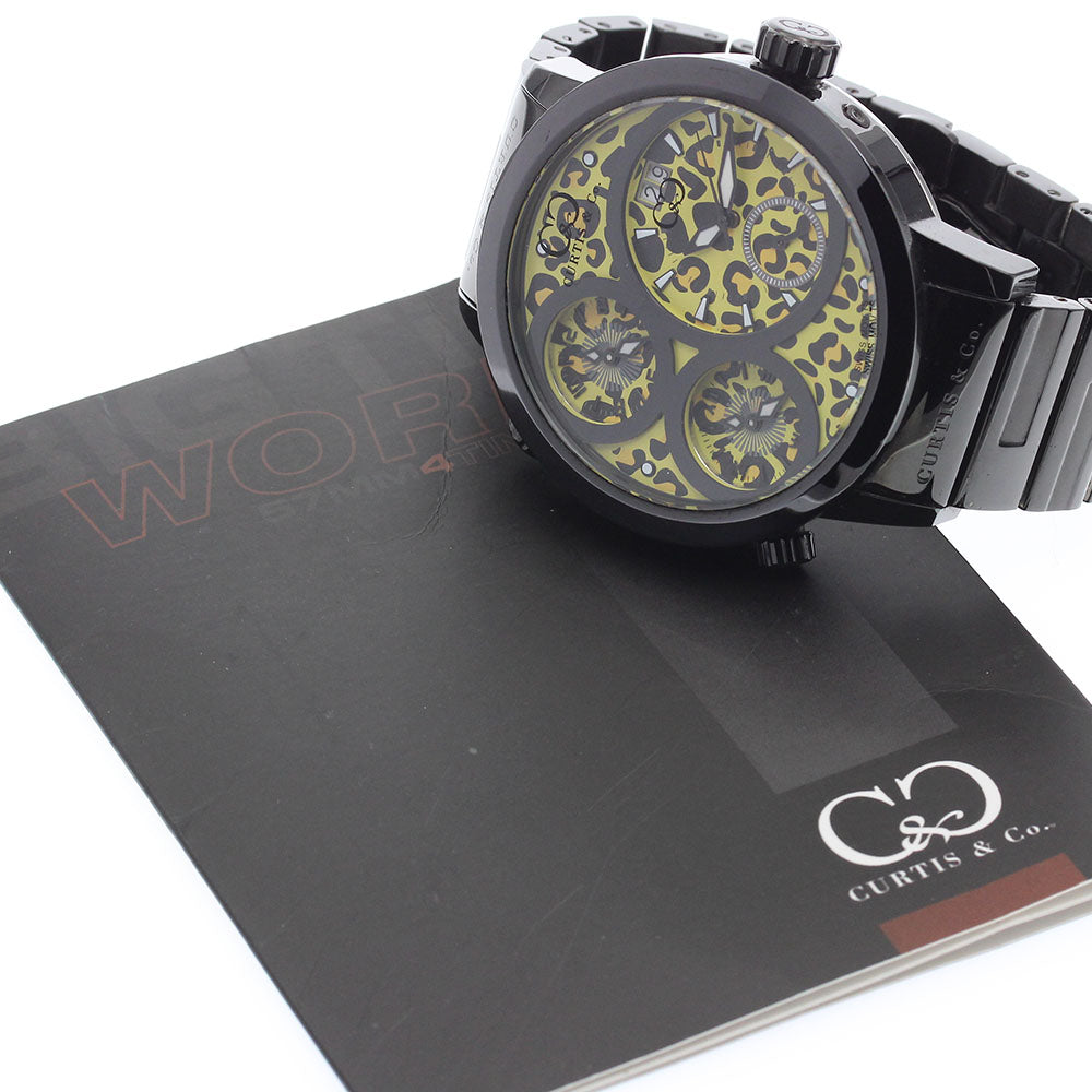 Curtis& Co. Big Time World SUW57JPJGY Date yellow Dial Quartz Men's Watch_889275