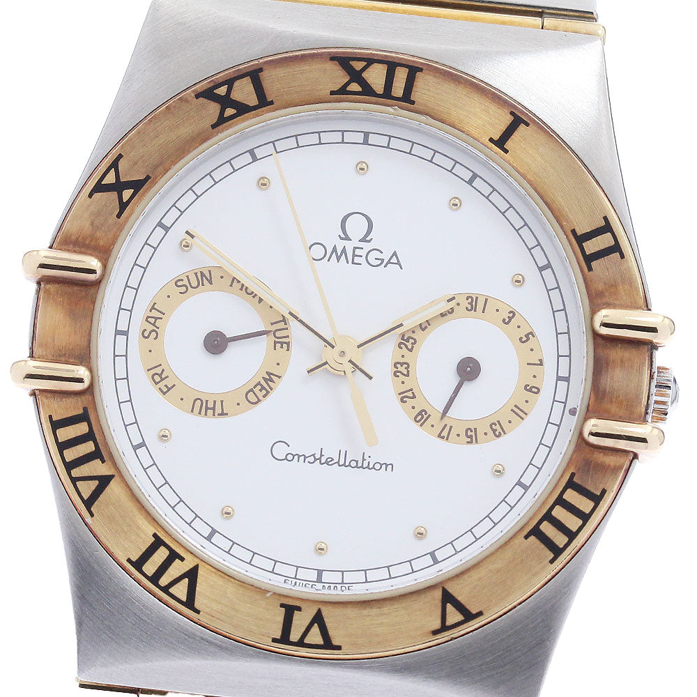 OMEGA Constellation full bar day date gold Dial Quartz Men's Watch_889288