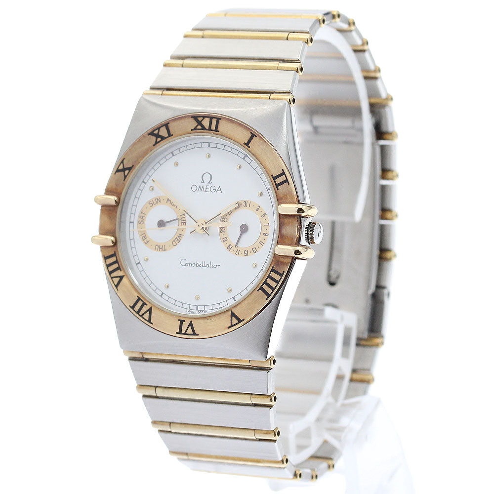 OMEGA Constellation full bar day date gold Dial Quartz Men's Watch_889288