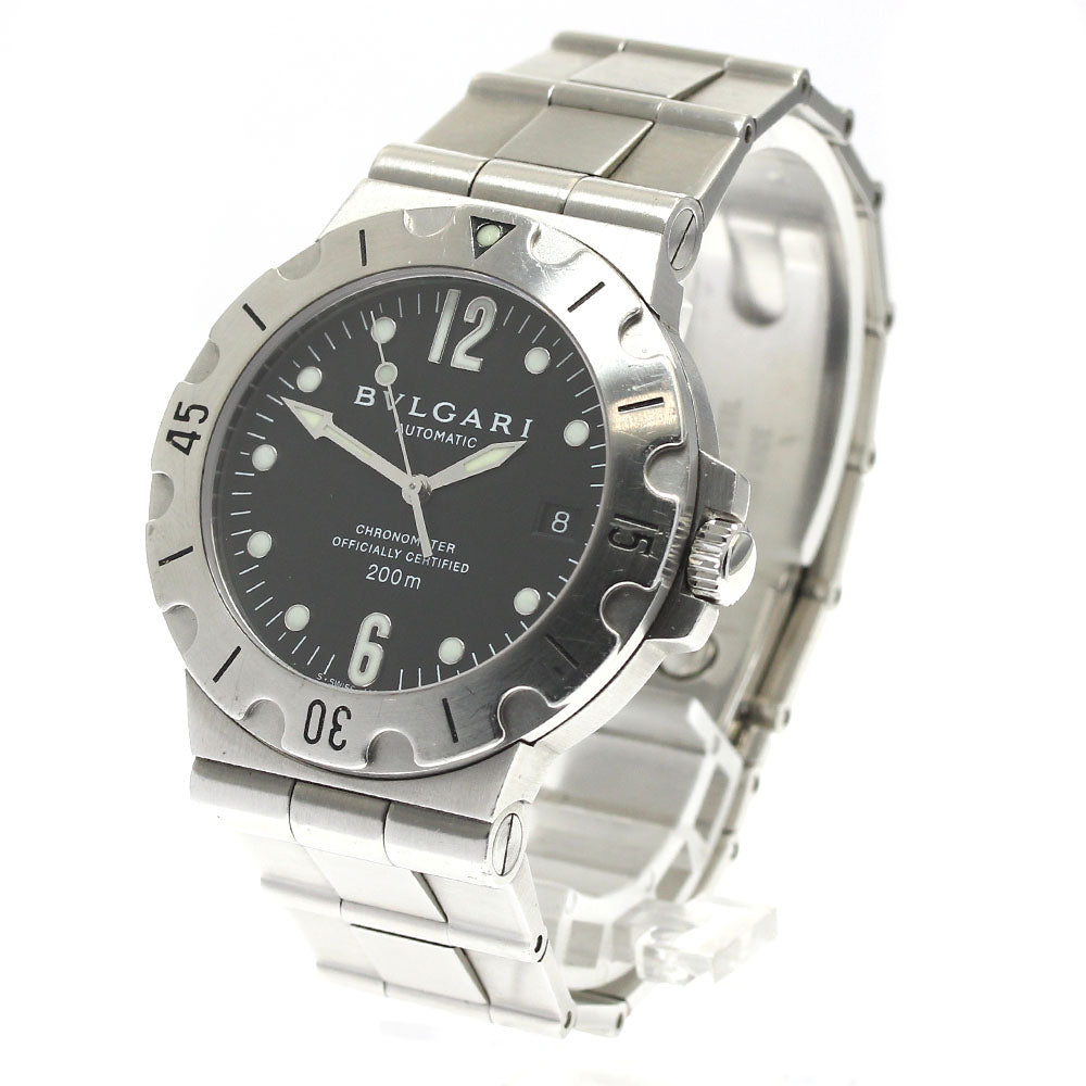 BVLGARI Diagono Scuba SD38S Date black Dial Automatic Men's Watch_889372