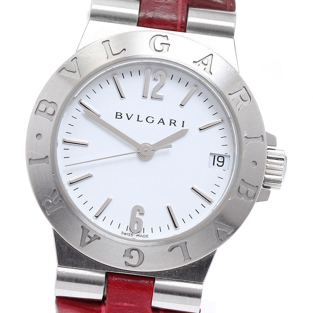 BVLGARI Diagono LCV29S Date white Dial Quartz Ladies Watch_889404