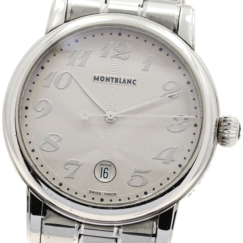 MONTBLANC Meisterstück 7072 Date Silver Dial Quartz Men's Watch_889407
