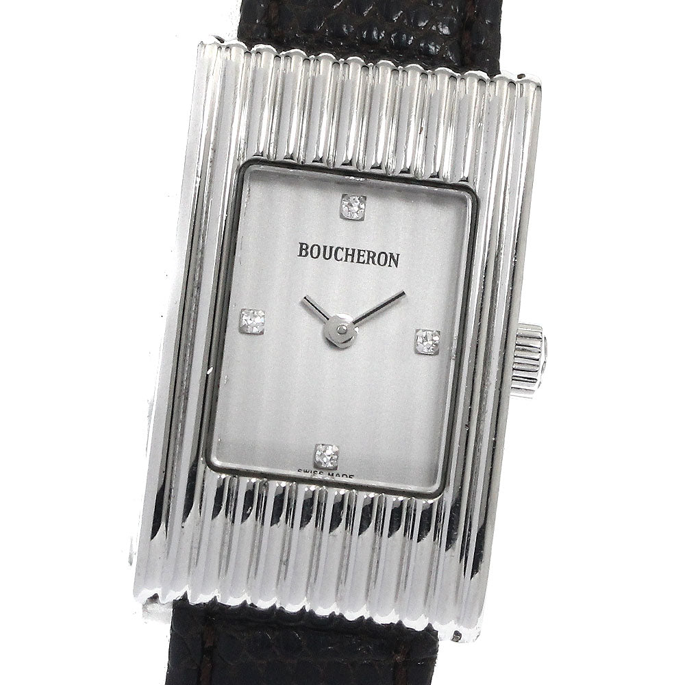 Boucheron Reflation 4P diamond Silver Dial Quartz Ladies Watch_889408