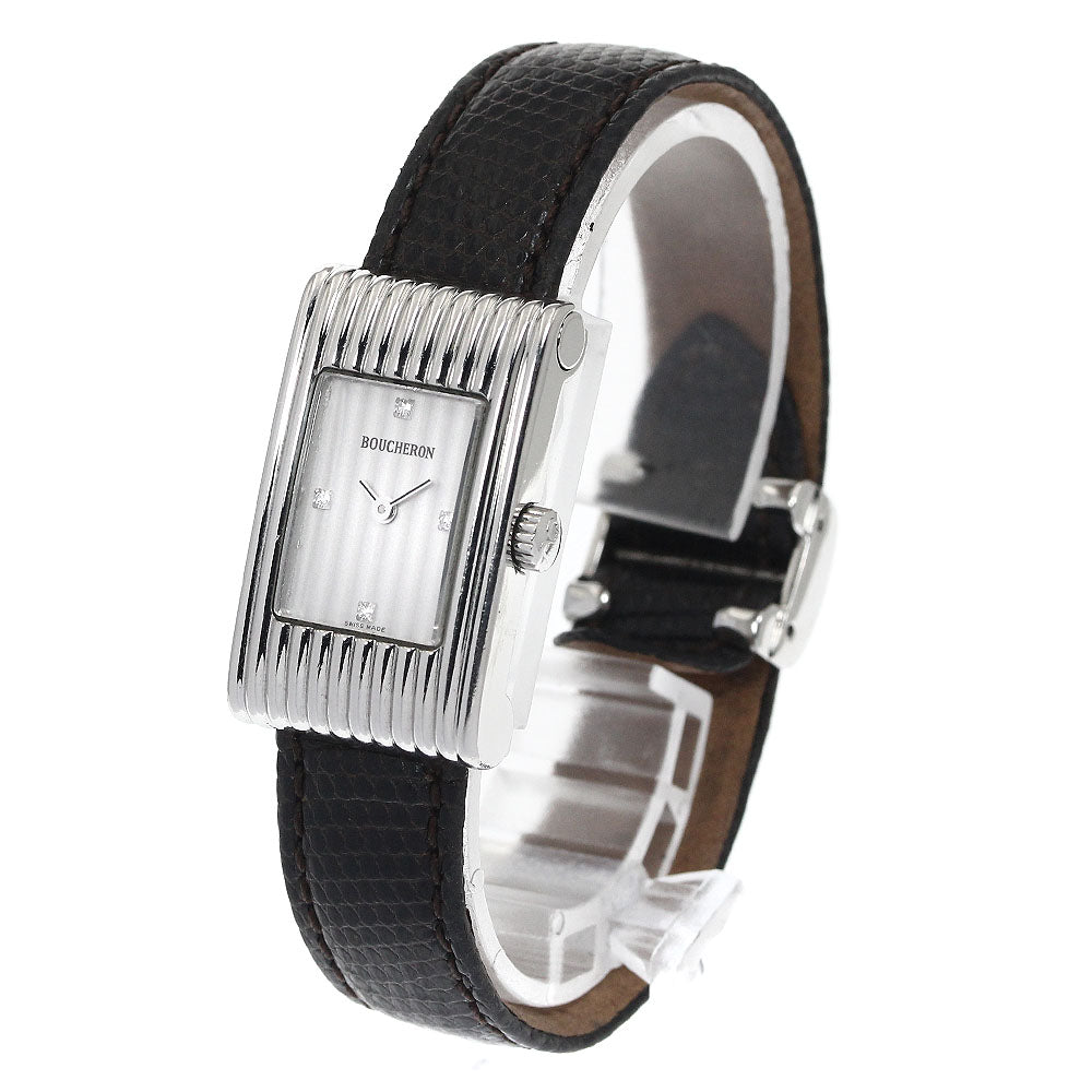 Boucheron Reflation 4P diamond Silver Dial Quartz Ladies Watch_889408