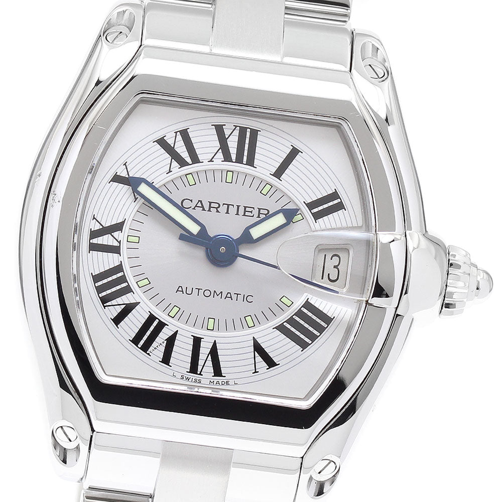 CARTIER Roadster LM W62000V3 Date Silver Dial Automatic Men's Watch_889411