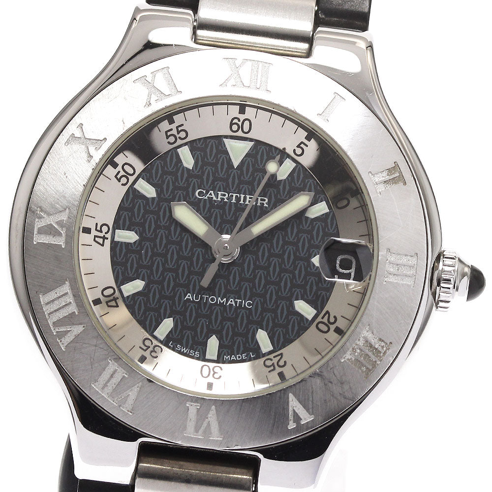 CARTIER Must21 Autoscaph W10147U2 Date black Dial Automatic Boy's Watch_889412