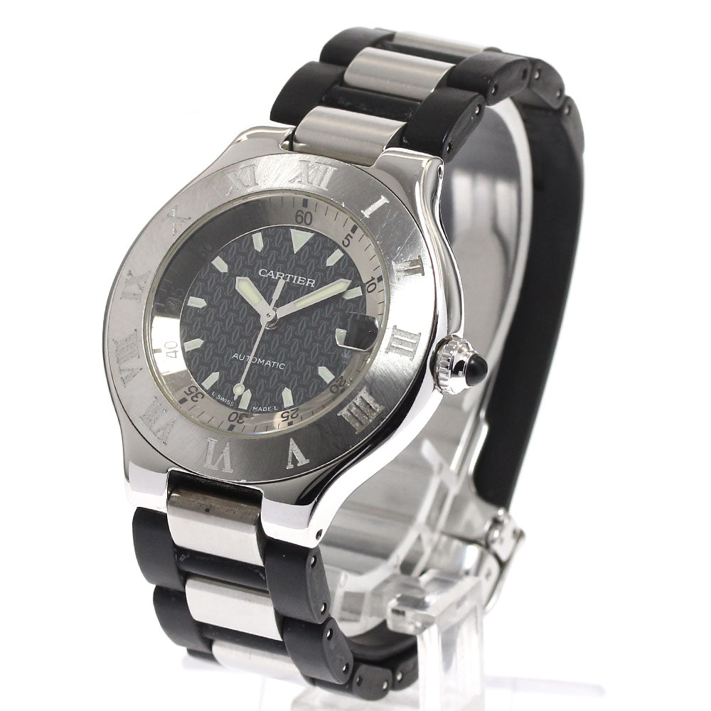 CARTIER Must21 Autoscaph W10147U2 Date black Dial Automatic Boy's Watch_889412