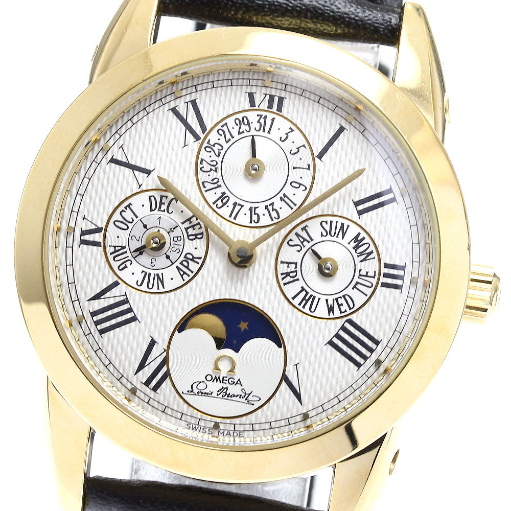 OMEGA Louis Brand﻿t 2 De Luxe K18YG Perpetual Calendar AT Men's Watch_889430