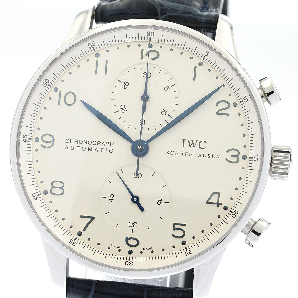 IWC SCHAFFHAUSEN Portugese IW371446 Chronograph Silver Dial Automatic Men's Watch_889441