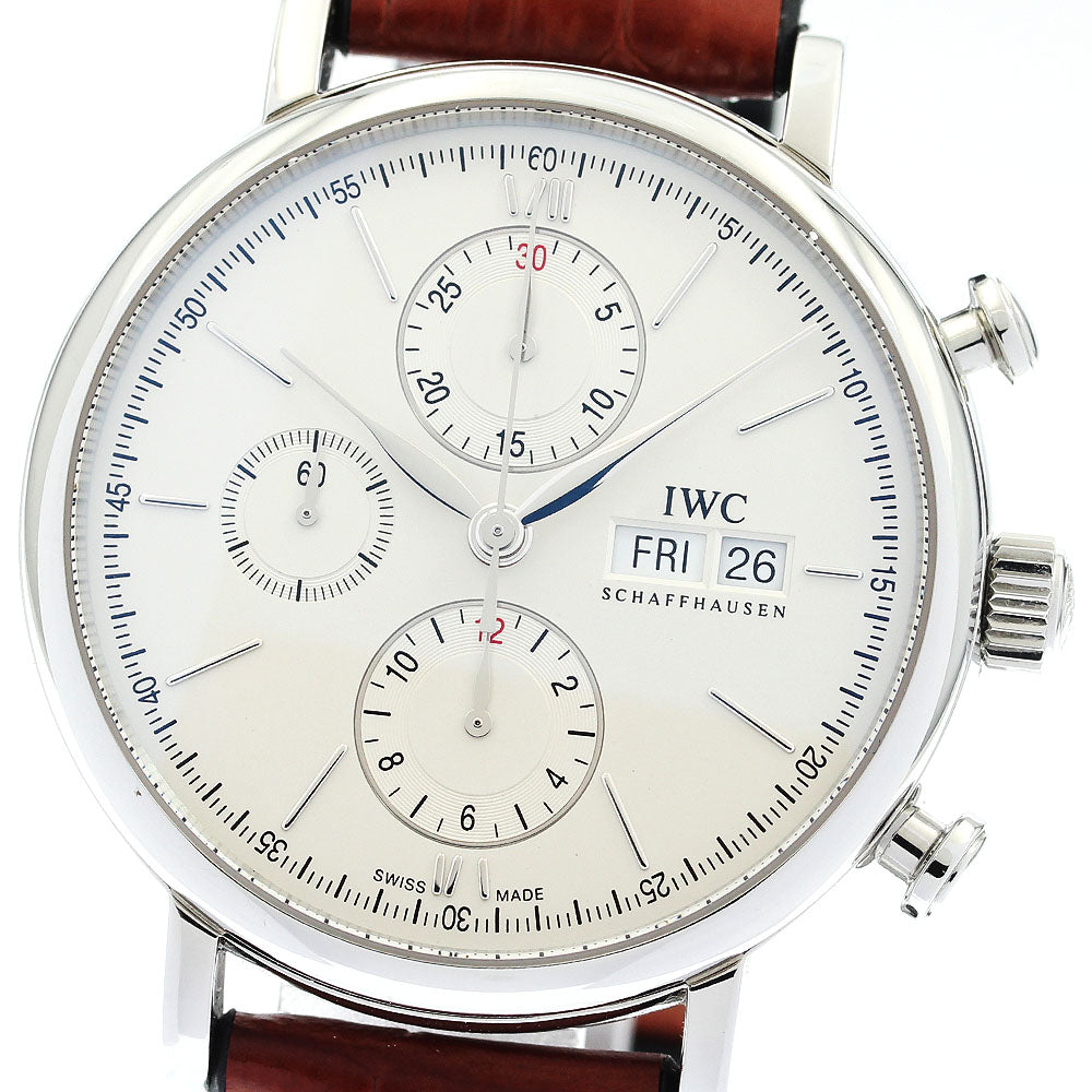 IWC SCHAFFHAUSEN Portofino IW391007 Chronograph Silver Dial Automatic Men's Watch_889452