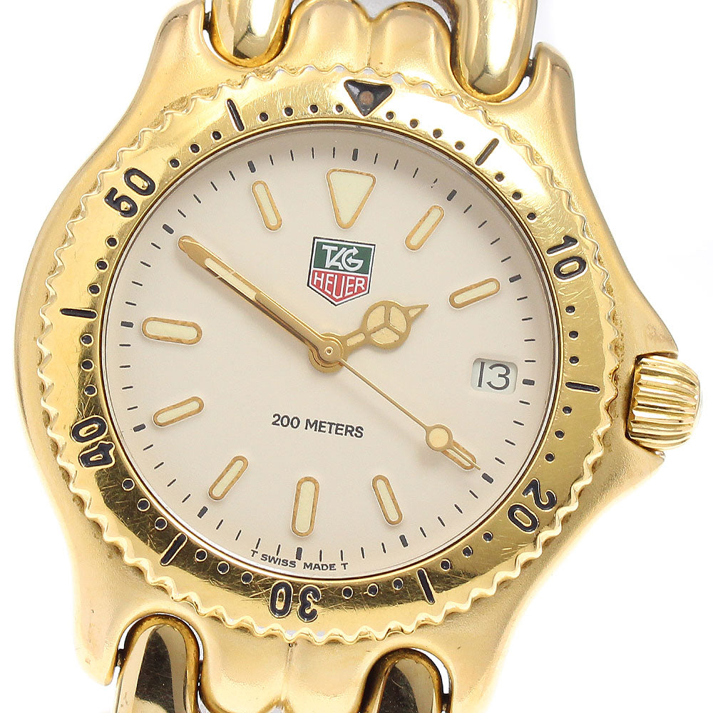 TAG HEUER S/el S94.713M Date beige Dial Quartz Boy's Watch_889505