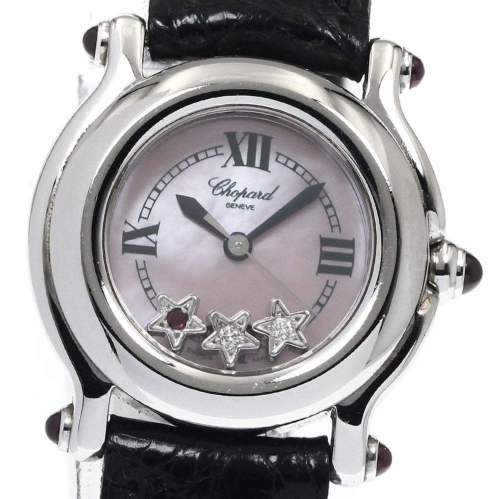 Chopard Happy sports 27/8245-21 3P Diamond Star Pink shell Dial Quartz Ladies Watch_889515