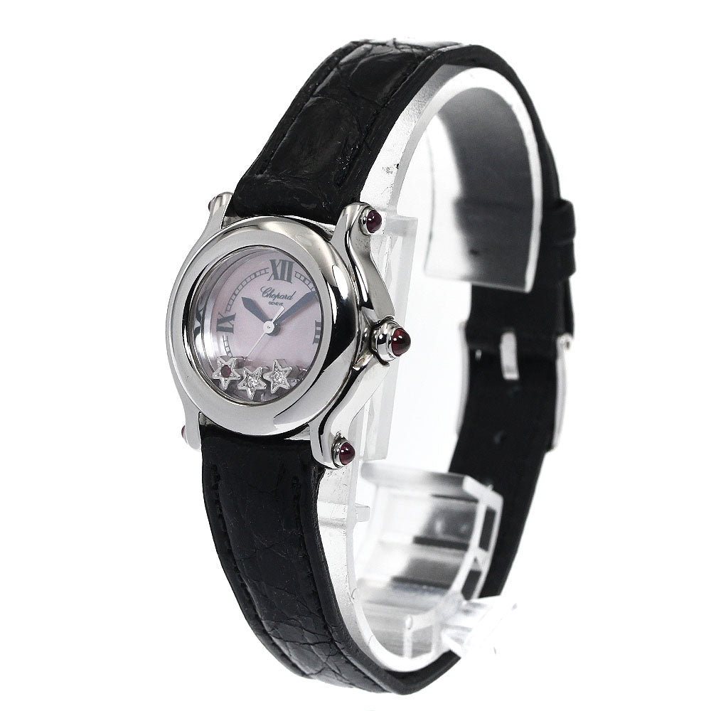 Chopard Happy sports 27/8245-21 3P Diamond Star Pink shell Dial Quartz Ladies Watch_889515