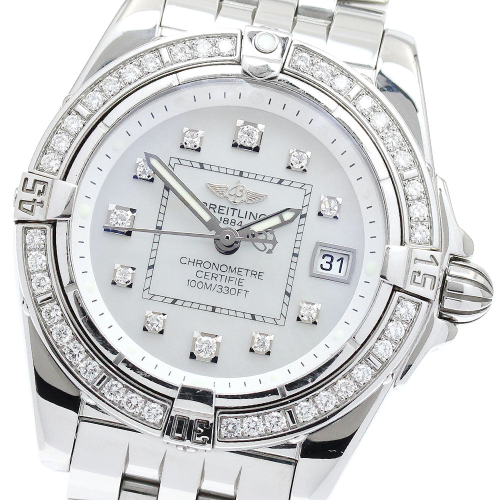 BREITLING Galactic 32 A71356 Date White shell Dial Quartz Ladies Watch_889523