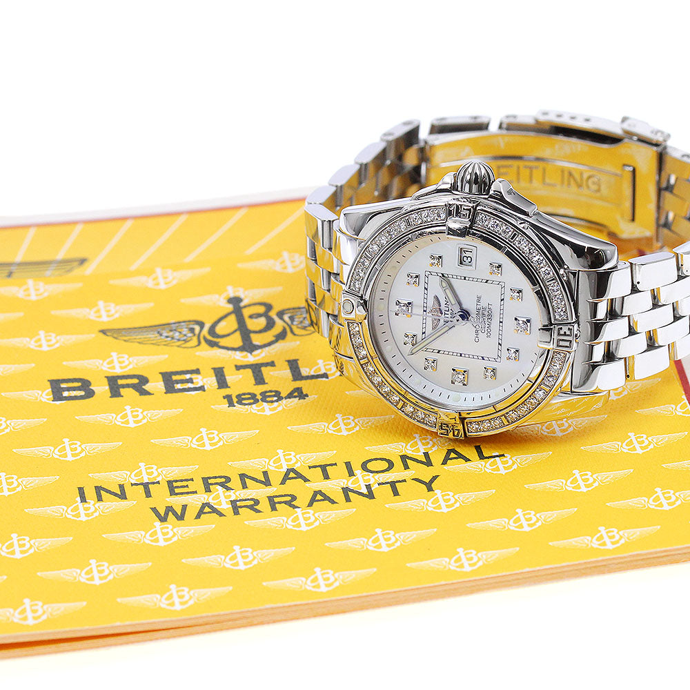 BREITLING Galactic 32 A71356 Date White shell Dial Quartz Ladies Watch_889523