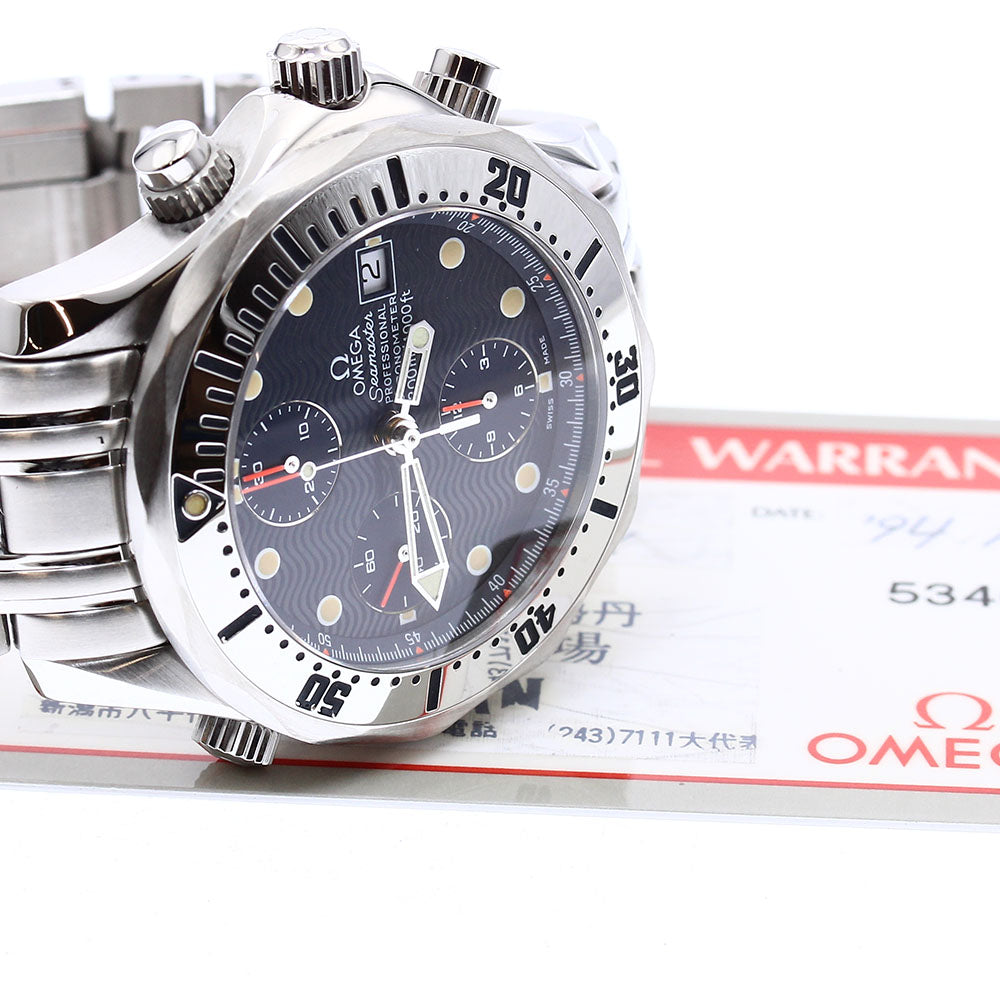 OMEGA Seamaster300 2598.80 Date Chronograph Navy Dial Automatic Men's Watch_889536